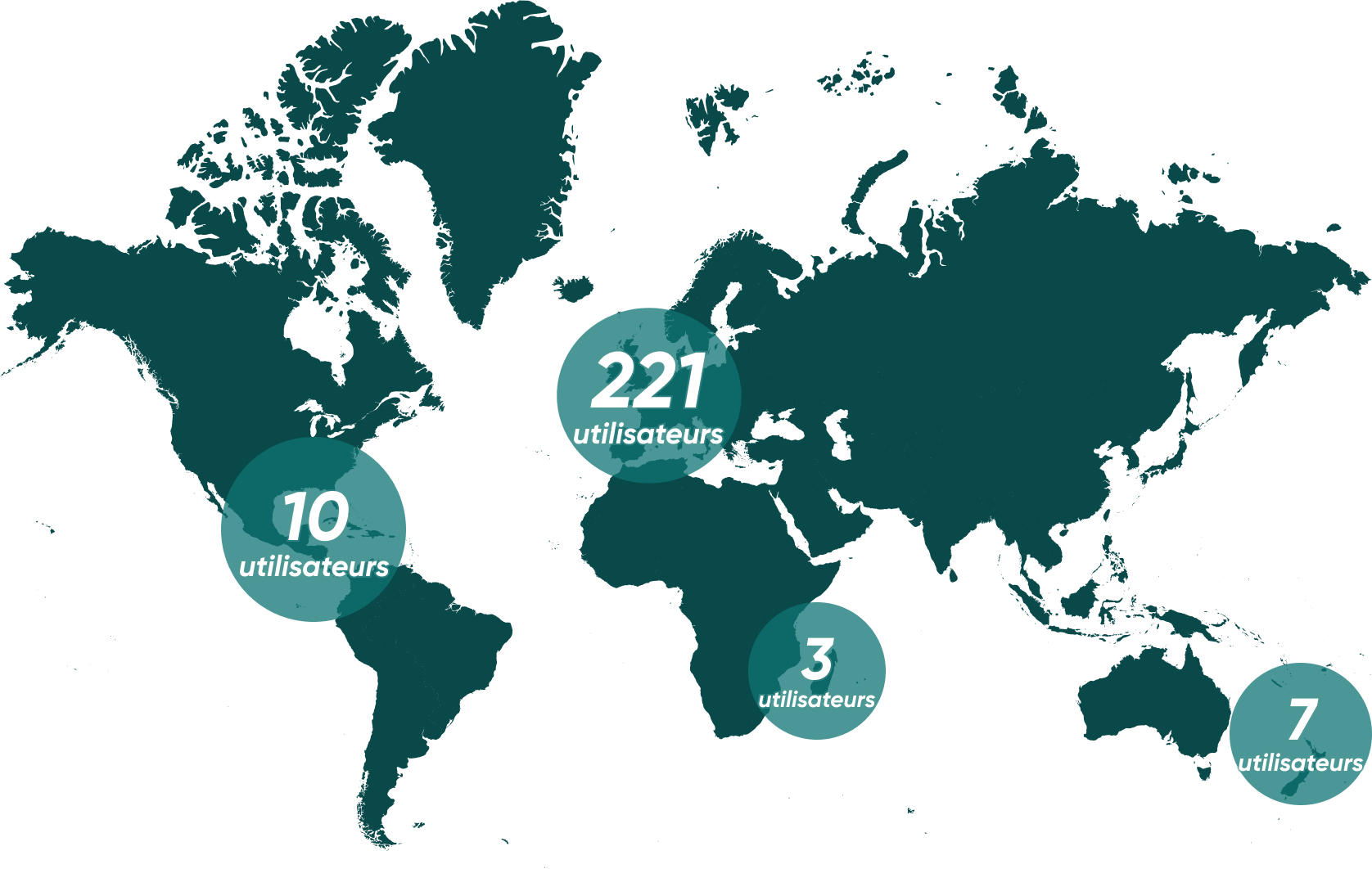 Carte des utilisateurs